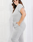 Culture Code Comfy Days Boat Neck Jumpsuit in Grey - Online Only