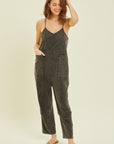 HEYSON Full Size Mineral-Washed Oversized Jumpsuit with Pockets