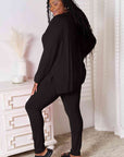 Basic Bae Full Size V-Neck Soft Rayon Long Sleeve Top and Pants Lounge Set