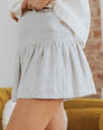 Smocked Waist Culotte Shorts - Online Only