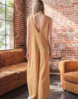 Ces Femme V-Neck Sleeveless Wide Leg Jumpsuit