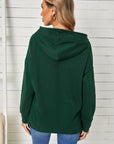 Drop Shoulder Hoodie with Slit - Online Only