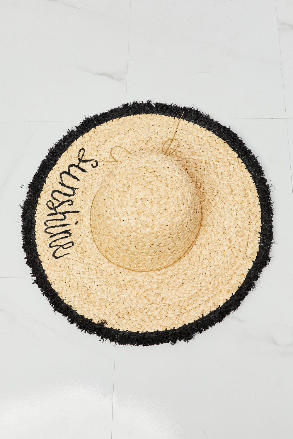 Fame Sunshine Straw Fringe Hat - Online Only