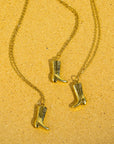 Cowboy Boot Pendant Stainless Steel Necklace - Online Only