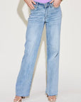 Judy Blue Full Size V Front Waistband Straight Jeans