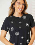 Double Take Dandelion Print Round Neck T-Shirt