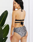 Marina West Swim Summer Splash Halter Bikini Set in Black - Online Only