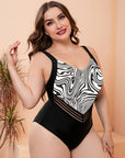 Printed Sleeveless One-Piece Swimsuit - Online Only