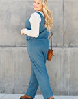 Double Take Full Size Sleeveless Straight Jumpsuit