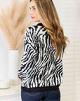 Heimish Full Size Zebra Print Sweater