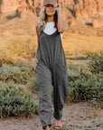 Double Take Full Size Sleeveless V-Neck Pocketed Jumpsuit