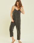 HEYSON Full Size Mineral-Washed Oversized Jumpsuit with Pockets