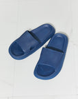 MMShoes Arms Around Me Open Toe Slide in Navy - Online Only
