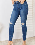 Judy Blue Full Size High Waist Distressed Slim Jeans