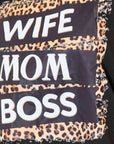 Simply Love WIFE MOM BOSS Leopard Graphic T-Shirt