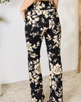 Heimish Full Size High Waist Floral Flare Pants