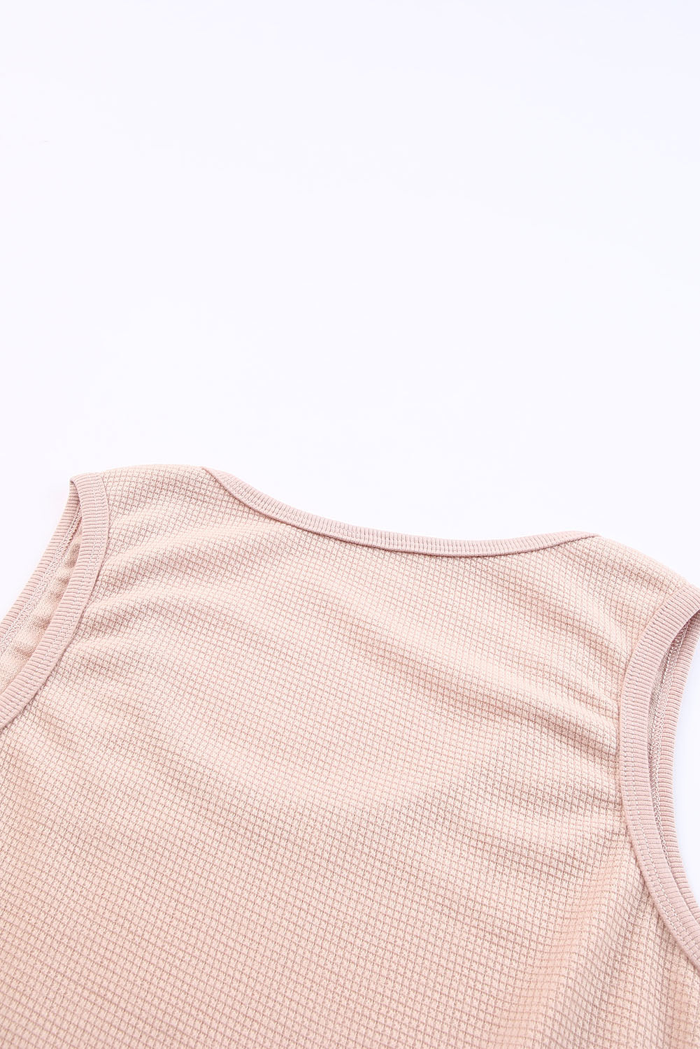 Waffle-Knit Scoop Neck Tank Top - Online Only