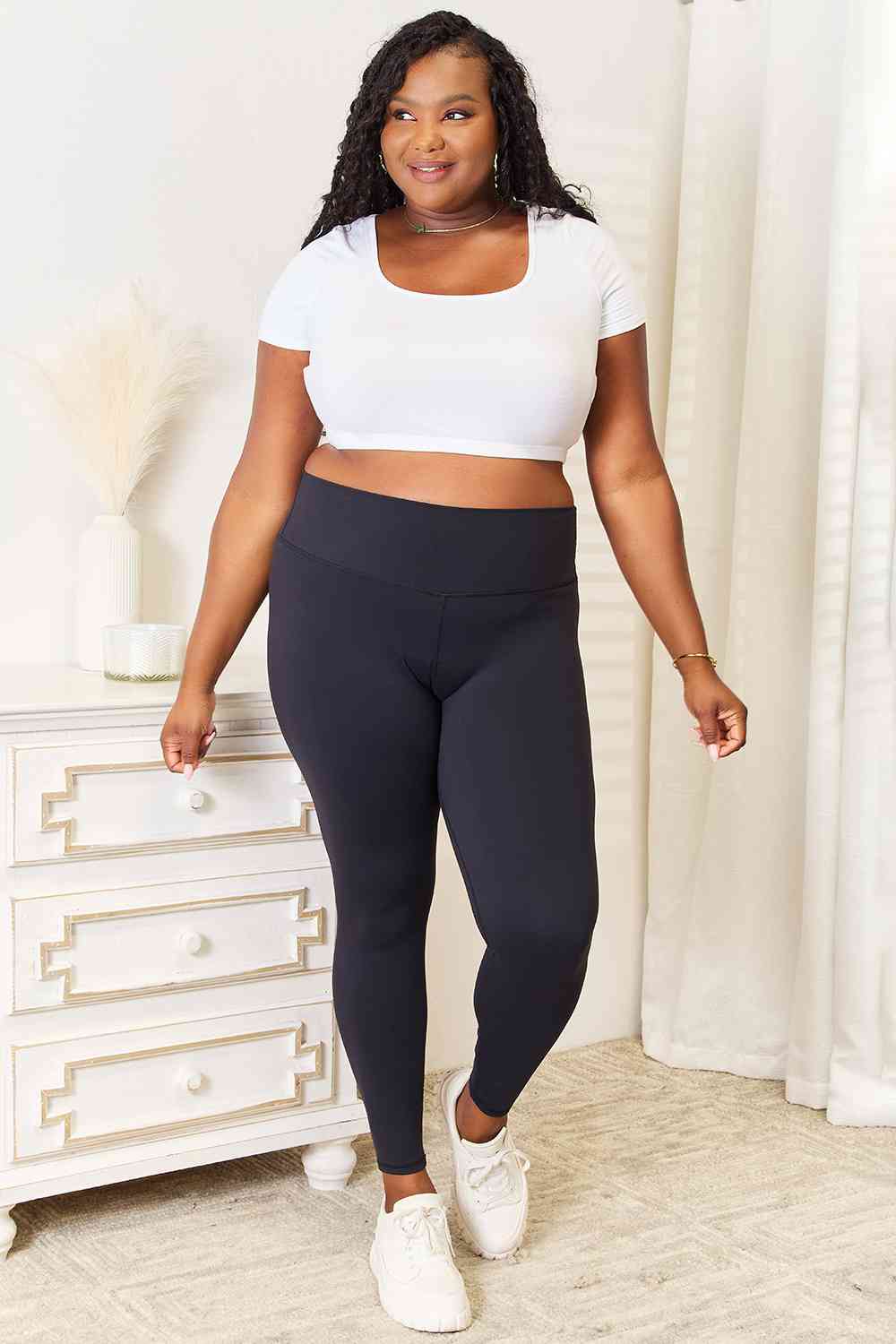 Double Take Wide Waistband Sports Leggings – My Pampered Life Seattle