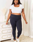 Double Take Wide Waistband Sports Leggings