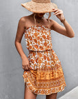 Bohemian Frill Trim Strapless Dress - Online Only