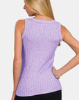 Zenana Ribbed Round Neck Tank