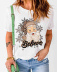 BELIEVE Santa Graphic T-Shirt