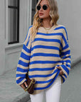 Striped Dropped Shoulder Sweater