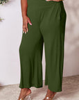 Double Take Full Size Smocked Wide Waistband Wide Leg Pants