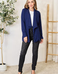 Heimish Full Size Statement Neck Open Front Blazer