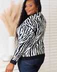 Heimish Full Size Zebra Print Sweater