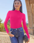 Basic Bae Full Size Mock Neck Long Sleeve Bodysuit