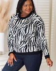 Heimish Full Size Zebra Print Sweater