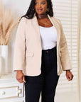 Double Take Shawl Collar Long Sleeve Blazer