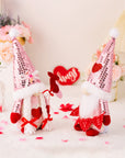 Valentine's Day Sequined Heart Pointed Hat Faceless Gnome - Online Only