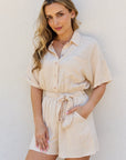 Petal Dew At Her Best Full Size Button Down Romper