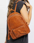 SHOMICO Certainly Chic Faux Leather Woven Backpack - Online Only