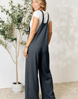 Double Take Full Size Wide Strap Overall with Pockets