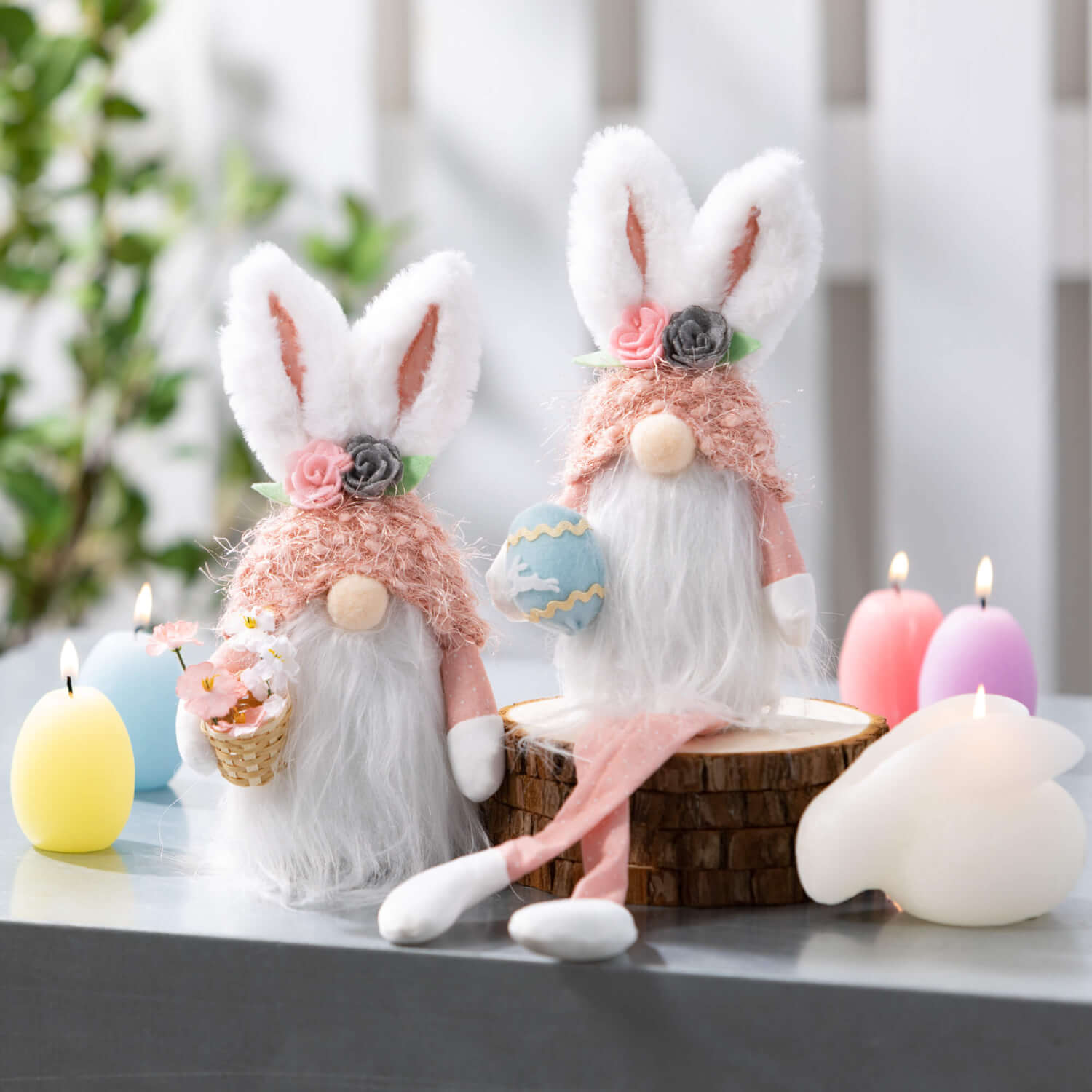 Easter Bunny Plush Gnome Set