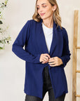 Heimish Full Size Statement Neck Open Front Blazer