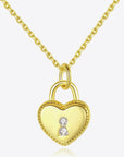 Heart Lock Pendant 925 Sterling Silver Necklace - Online Only