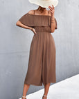 Spaghetti Strap Layered Jumpsuit - Online Only