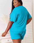 Basic Bae Full Size Soft Rayon Half Sleeve Top and Shorts Set