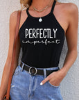 Letter Graphic Grecian Neck Tank - Online Only