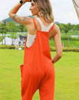 Double Take Full Size Sleeveless V-Neck Pocketed Jumpsuit