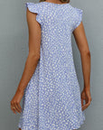 Butterfly Sleeve Round Neck Dress - Online Only