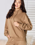 RISEN Drawstring Drop Shoulder Long Sleeve Hoodie