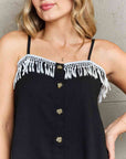 Ninexis It's About Time Lace Detail Loose Cami Top