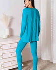 Basic Bae Full Size V-Neck Soft Rayon Long Sleeve Top and Pants Lounge Set