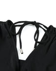 Tied Open Back Plunge Jumpsuit - Online Only