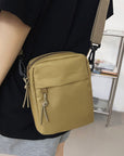 Wide Strap Polyester Crossbody Bag - Online Only